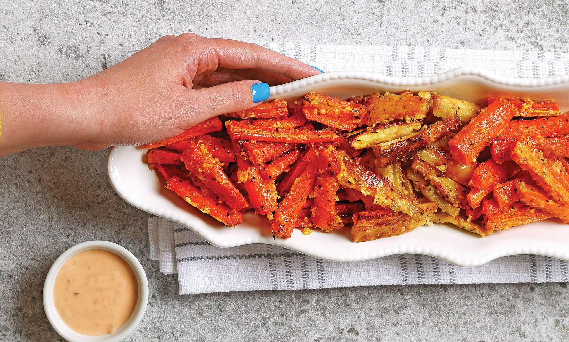 Parsnip and Carrot Sticks recipe