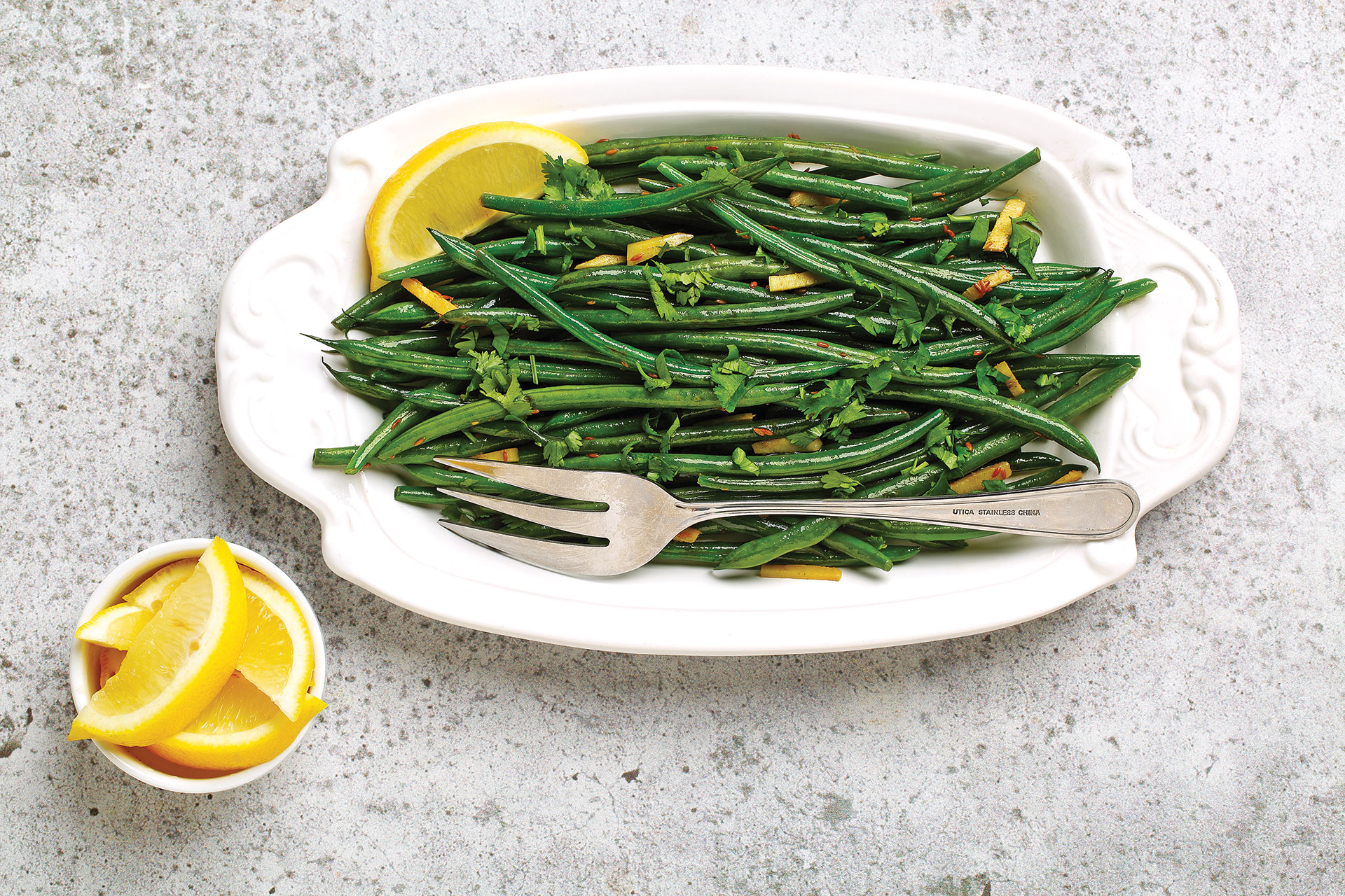 Blistered Green beans with Ginger recipe