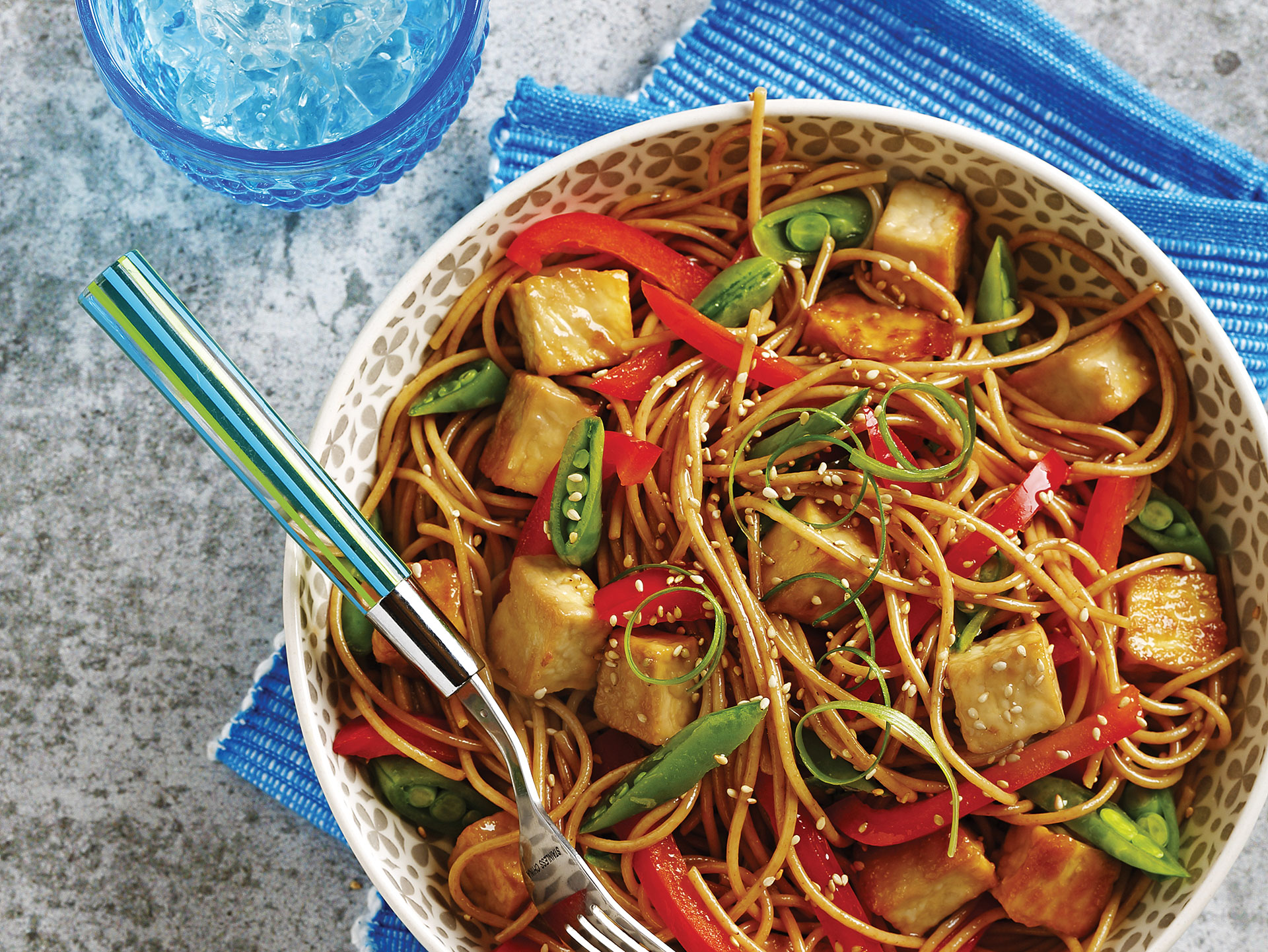 Crispy Tofu Noodle Bowl recipe