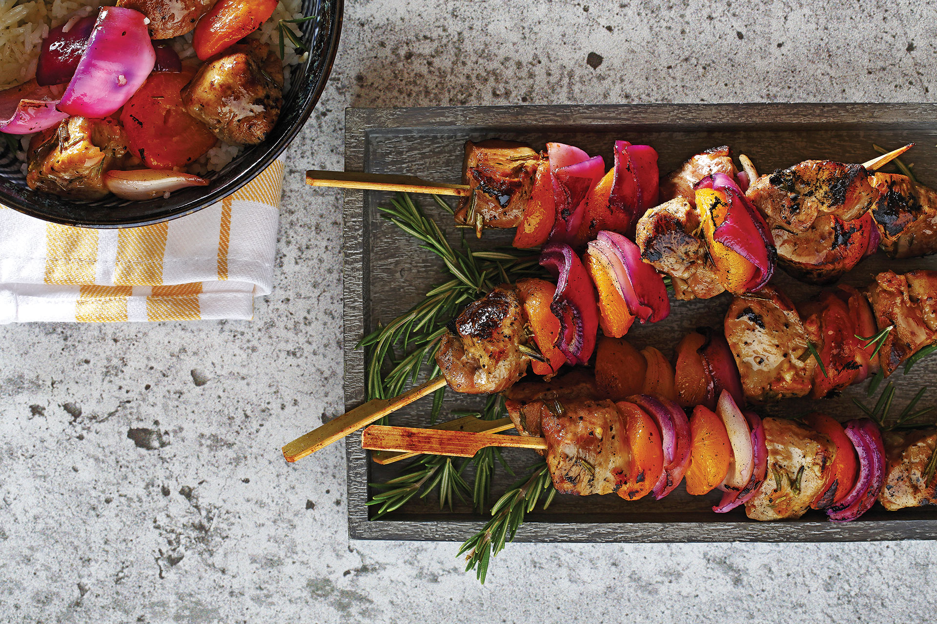 Grilled Pork Tenderloin and Apricot Skewers recipe